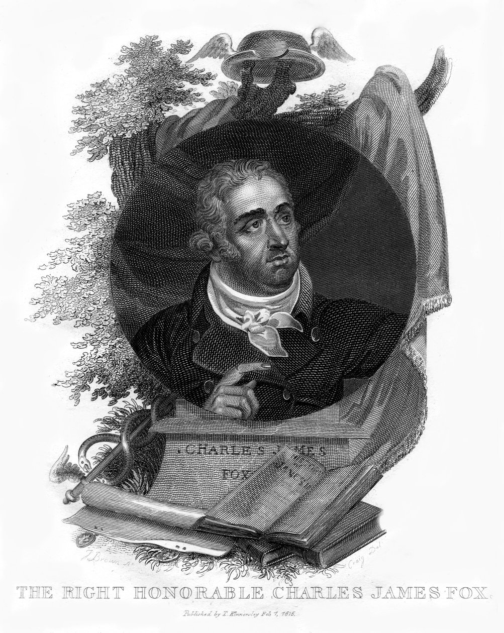 Charles James Fox, brytyjski polityk wigów, 1815. autorstwa Craig