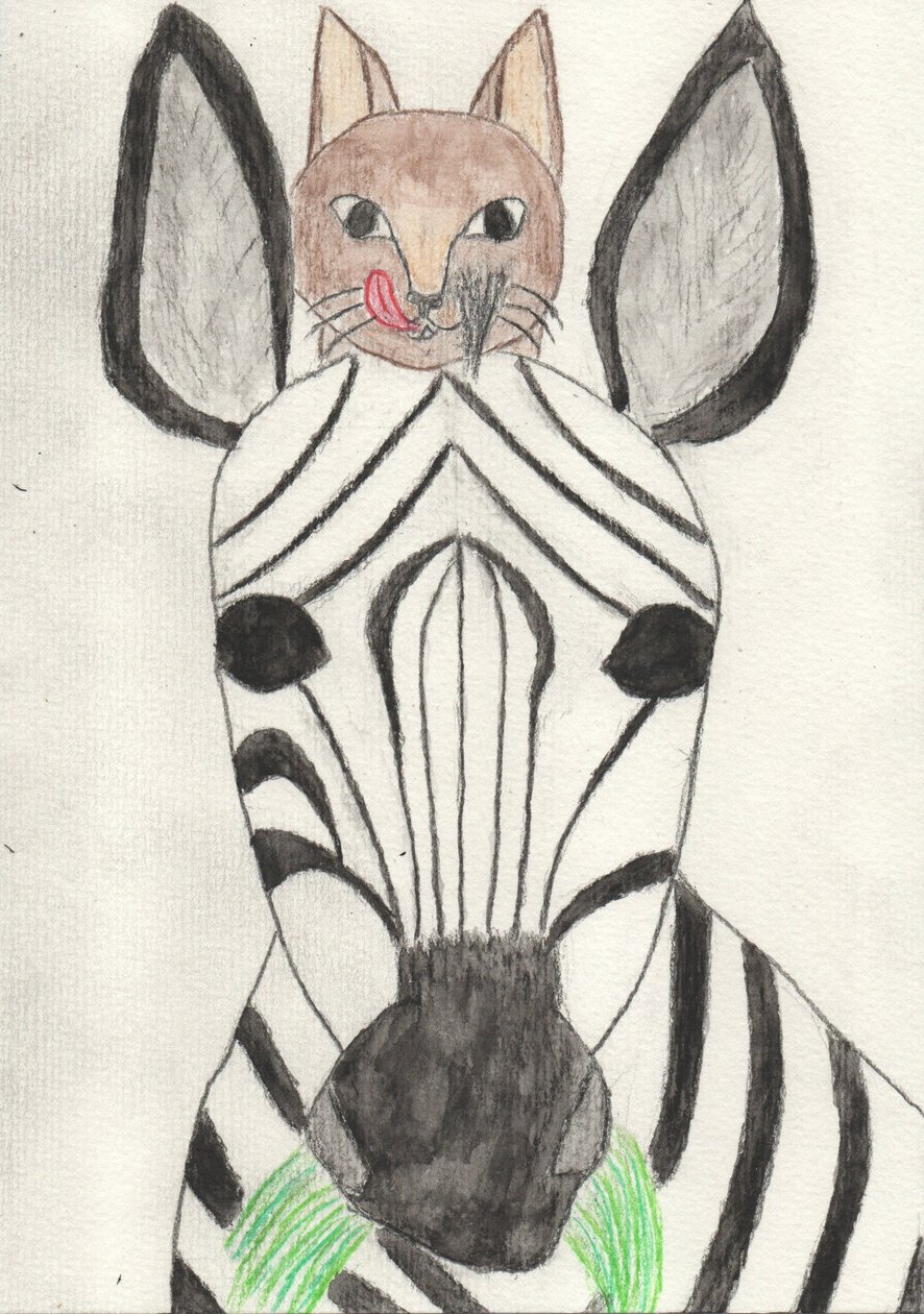 Mój przyjaciel zebra autorstwa Crazy Artist