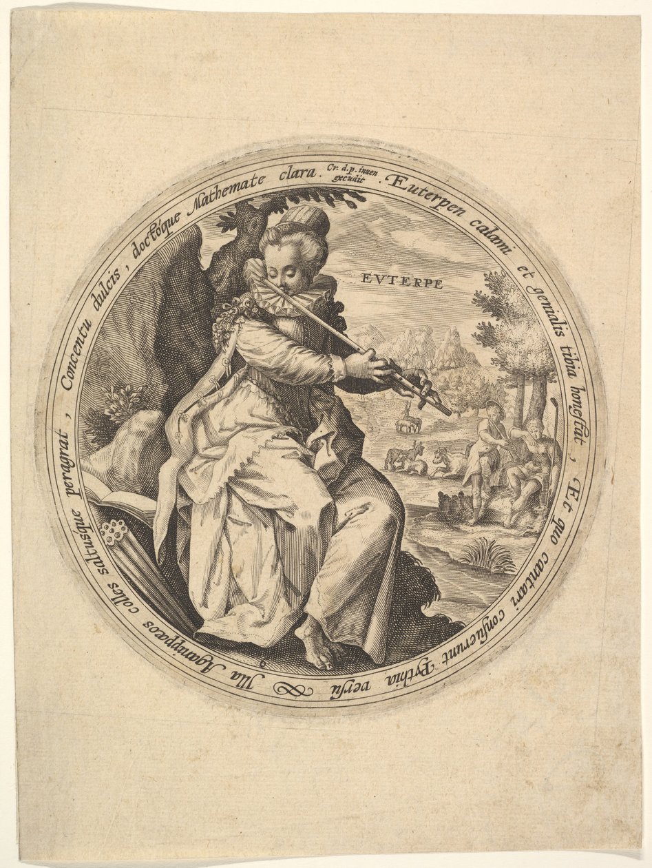Euterpe, z Muz. autorstwa Crispijn de Passe I