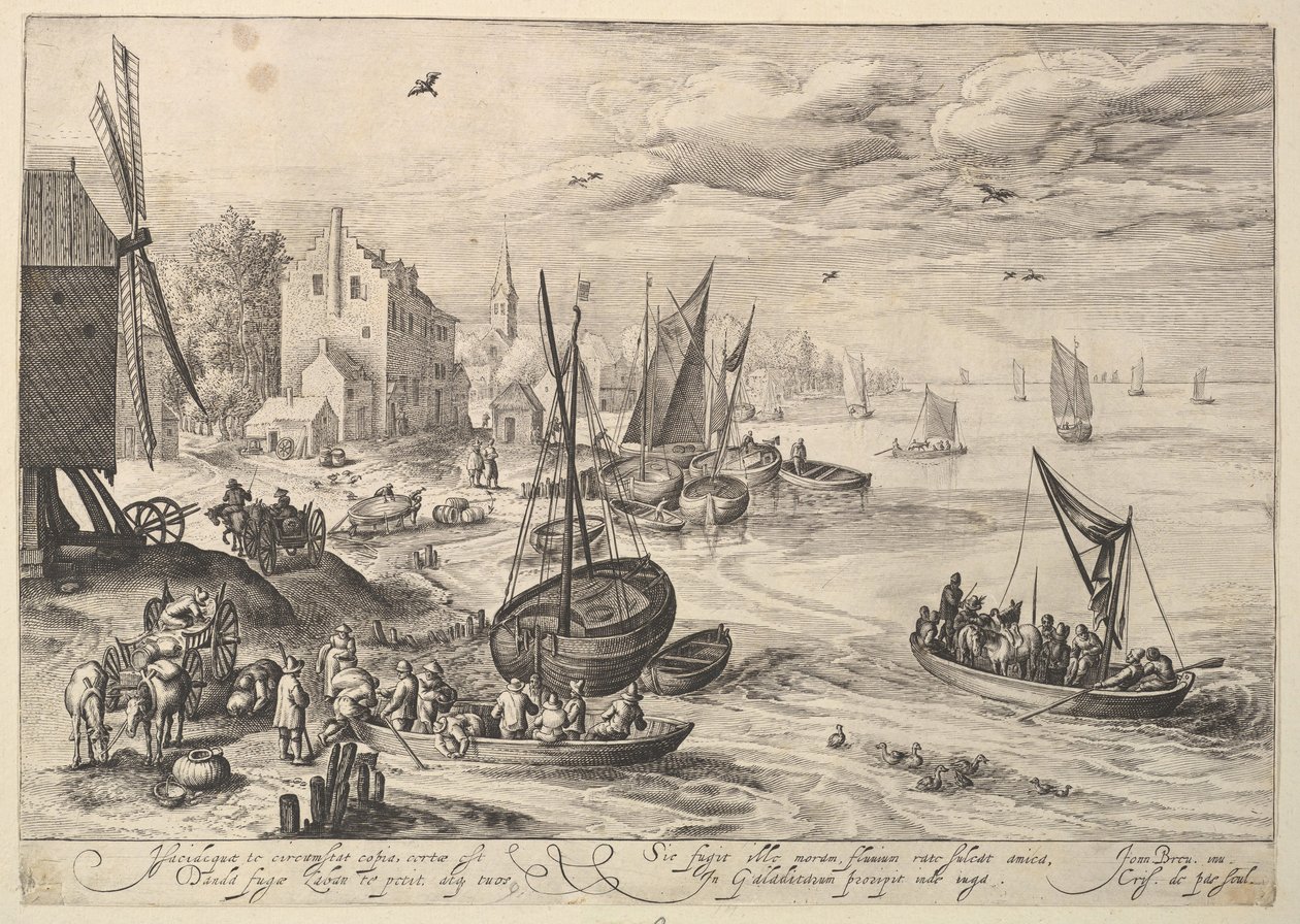 Scena portowa. autorstwa Crispijn de Passe I