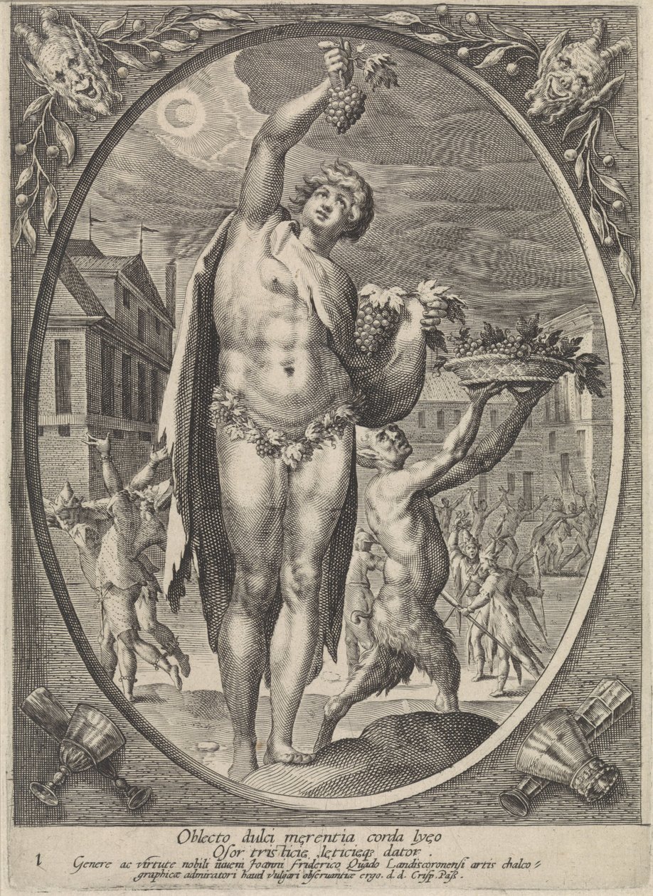 Bachus Bachus, Venus en Ceres (tytuł serii) autorstwa Crispijn van de Passe (I)