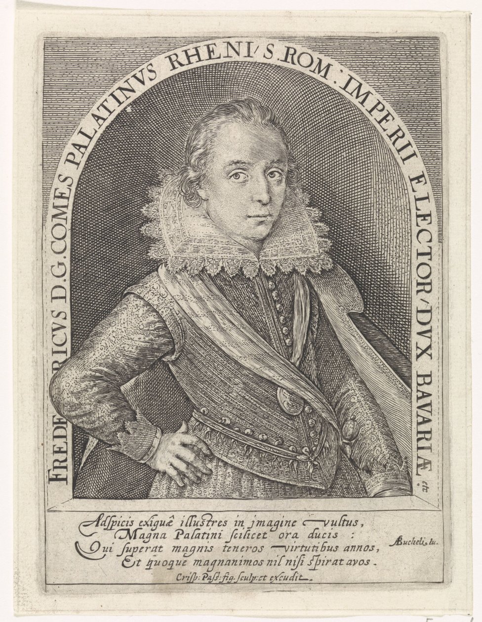 Portret Fryderyka V, elektora palatyna, króla Czech autorstwa Crispijn van de Passe (I)