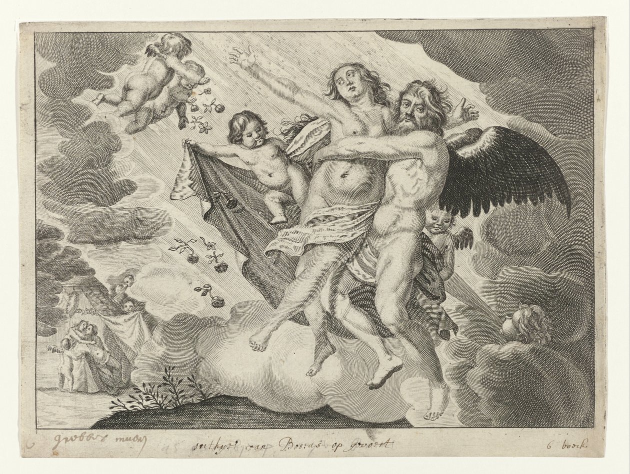Boreas porywa Oreithyia autorstwa Crispijn van de Passe (II) (possibly)