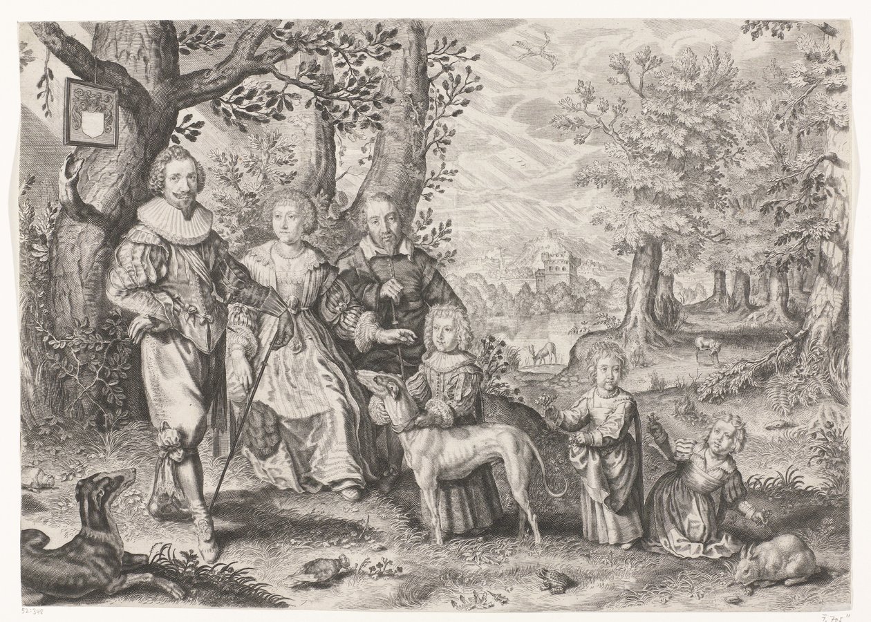 Portret Guy Michel Lejay i jego rodziny autorstwa Crispijn van de Passe (II)