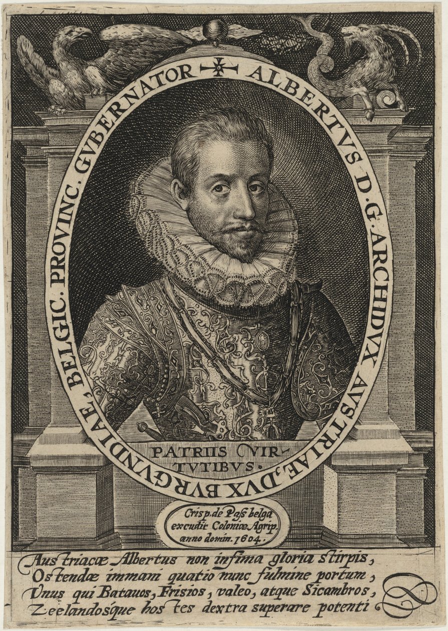 Albrecht Austriacki, namiestnik Niderlandów Południowych autorstwa Crispijn van de Passe I