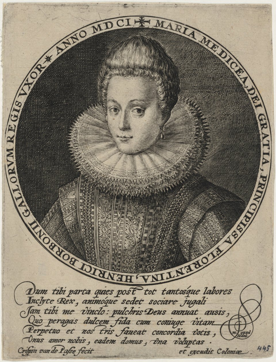 Marie de Medicis, królowa Francji autorstwa Crispijn van de Passe I