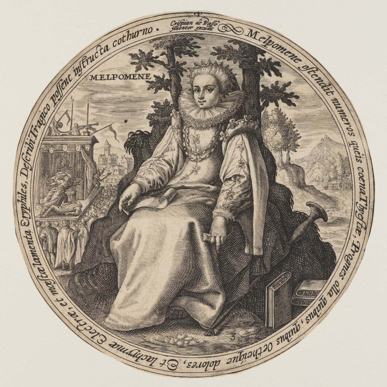 Melpomene, z Muz autorstwa Crispijn van de Passe I