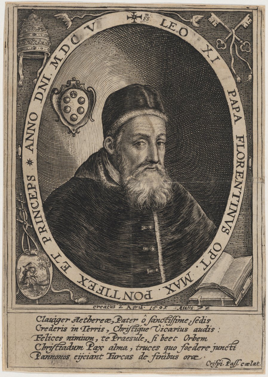 Papież Leon XI autorstwa Crispijn van de Passe I