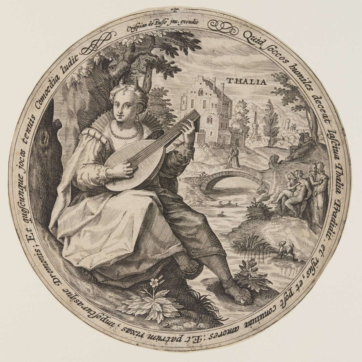 Terpsichore, z Muz autorstwa Crispijn van de Passe I