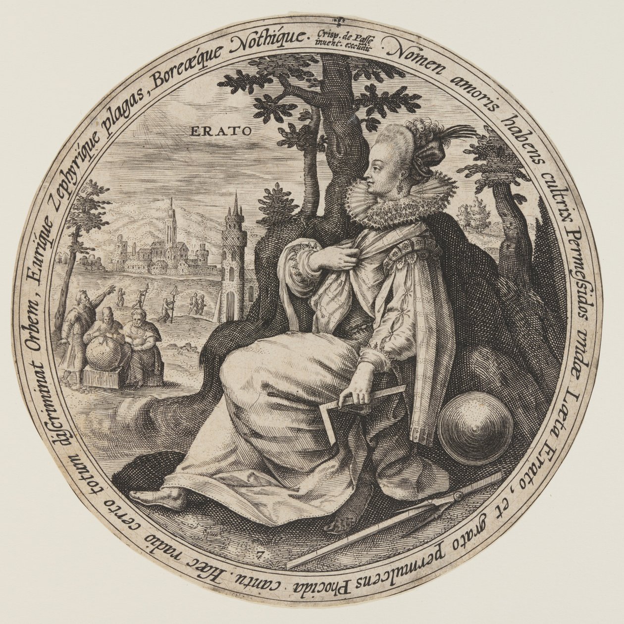 Urania, od Muz autorstwa Crispijn van de Passe I