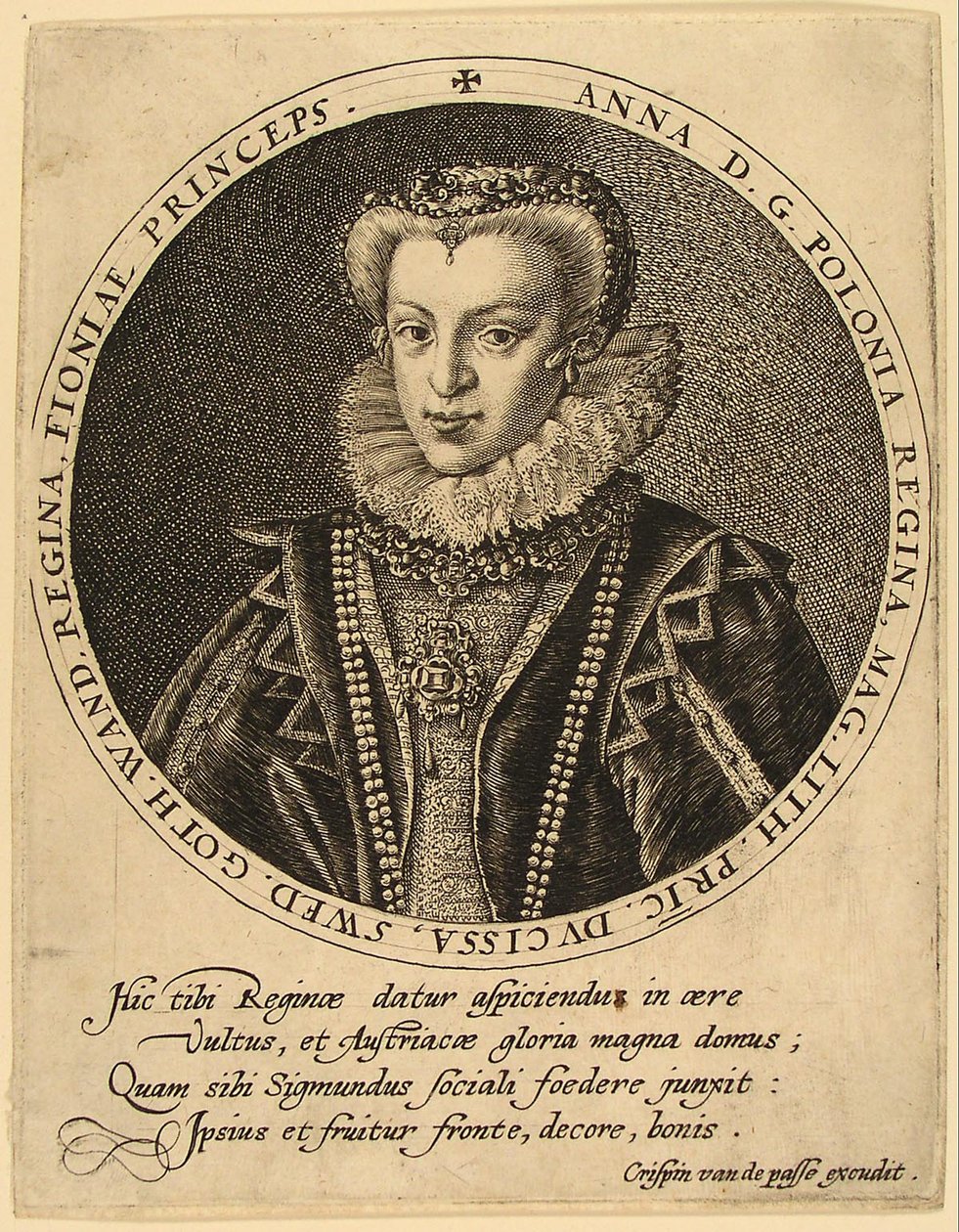 Anna Katarzyna Konstancja Waza Polski 1619-1651 autorstwa Crispijn van de Passe the Elder