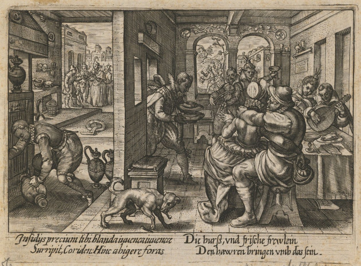 Bankiet z Muzykami, ok. godz. 1600 autorstwa Crispijn van de Passe the Elder
