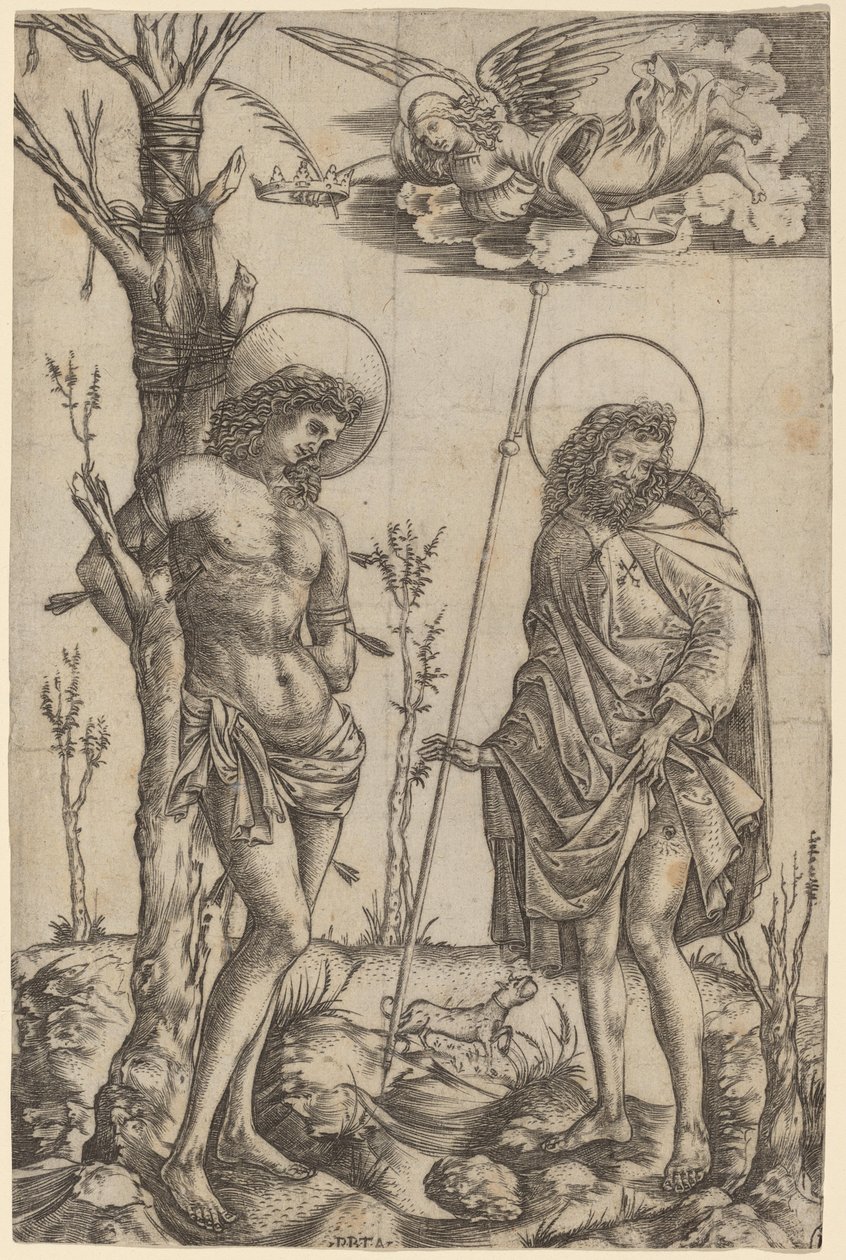 Św. Sebastian i Św. Roch autorstwa Cristofano Robetta