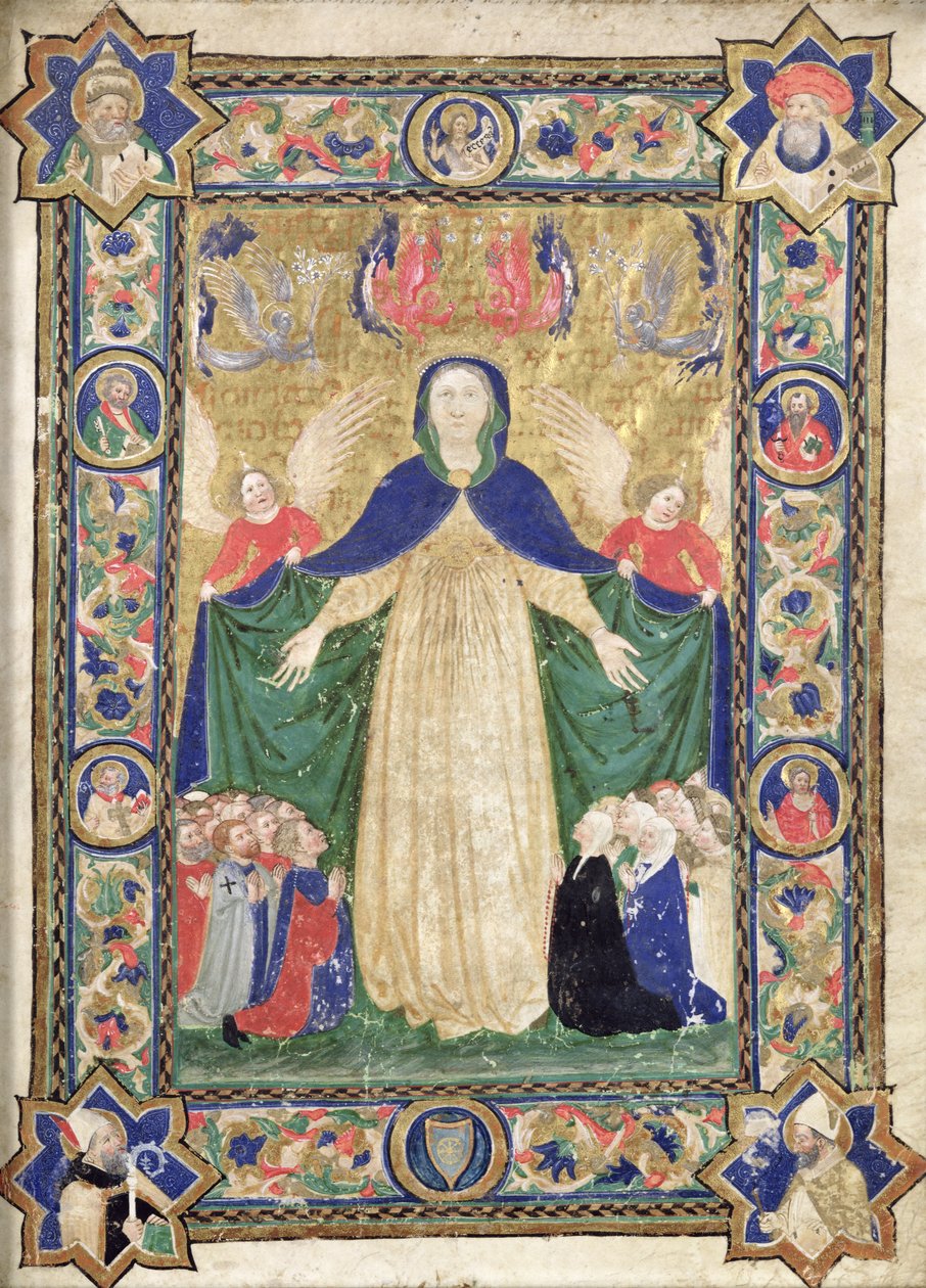 Dziewica Maryi Niepokalanej, frontispis z księgi Scuola della Trinita dei Frati Teutonici, 1422 r. autorstwa Cristoforo Cortese