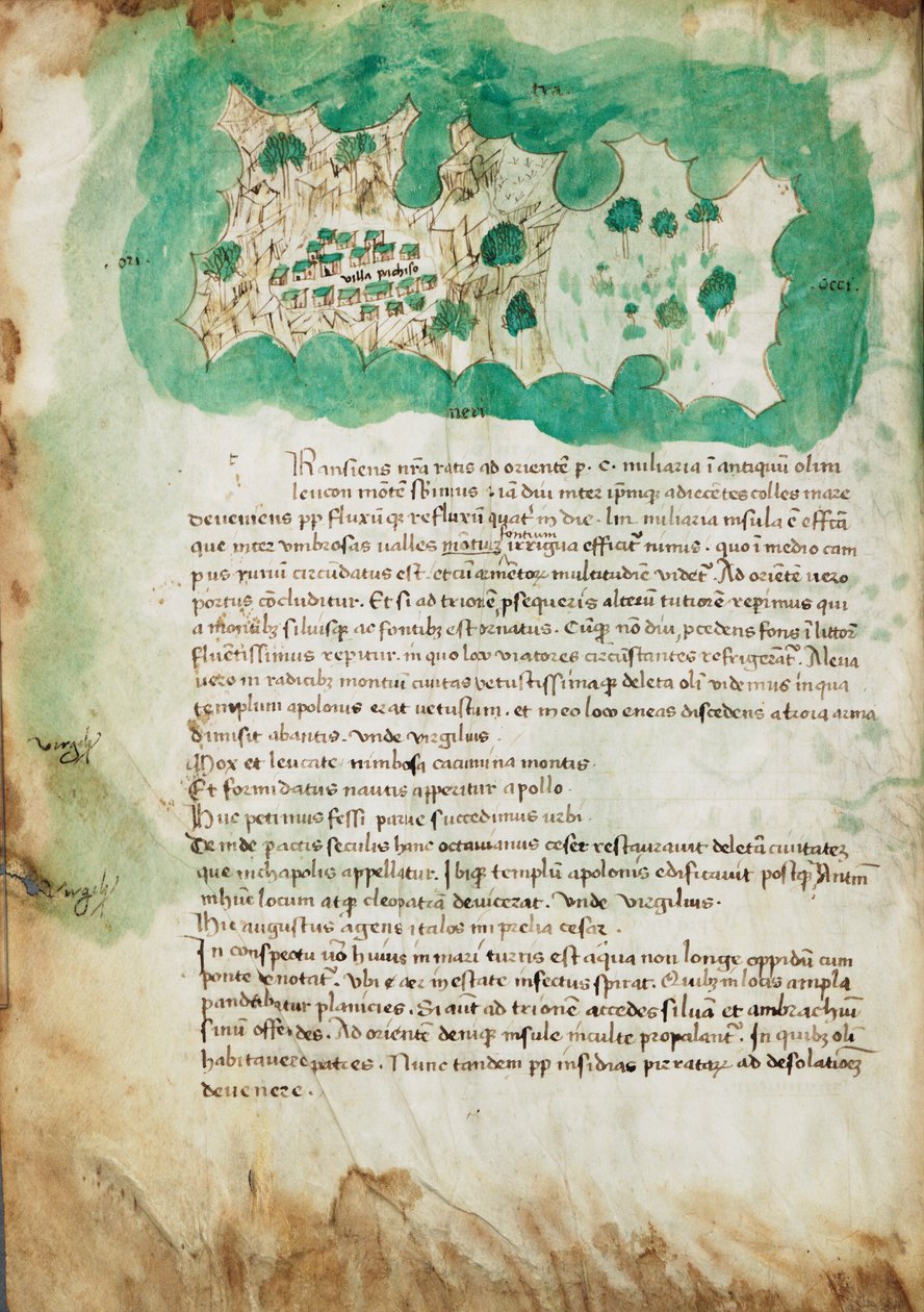 Wykres Paxos, ok. 1420 r. (pergamin) autorstwa Cristoforo Buondelmonti