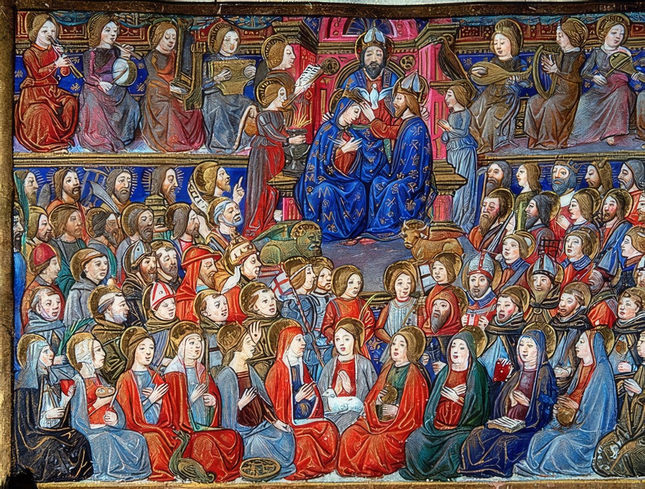 Koronacja Maryi (ok. 151v). 1476 autorstwa Cristoforo De Predis