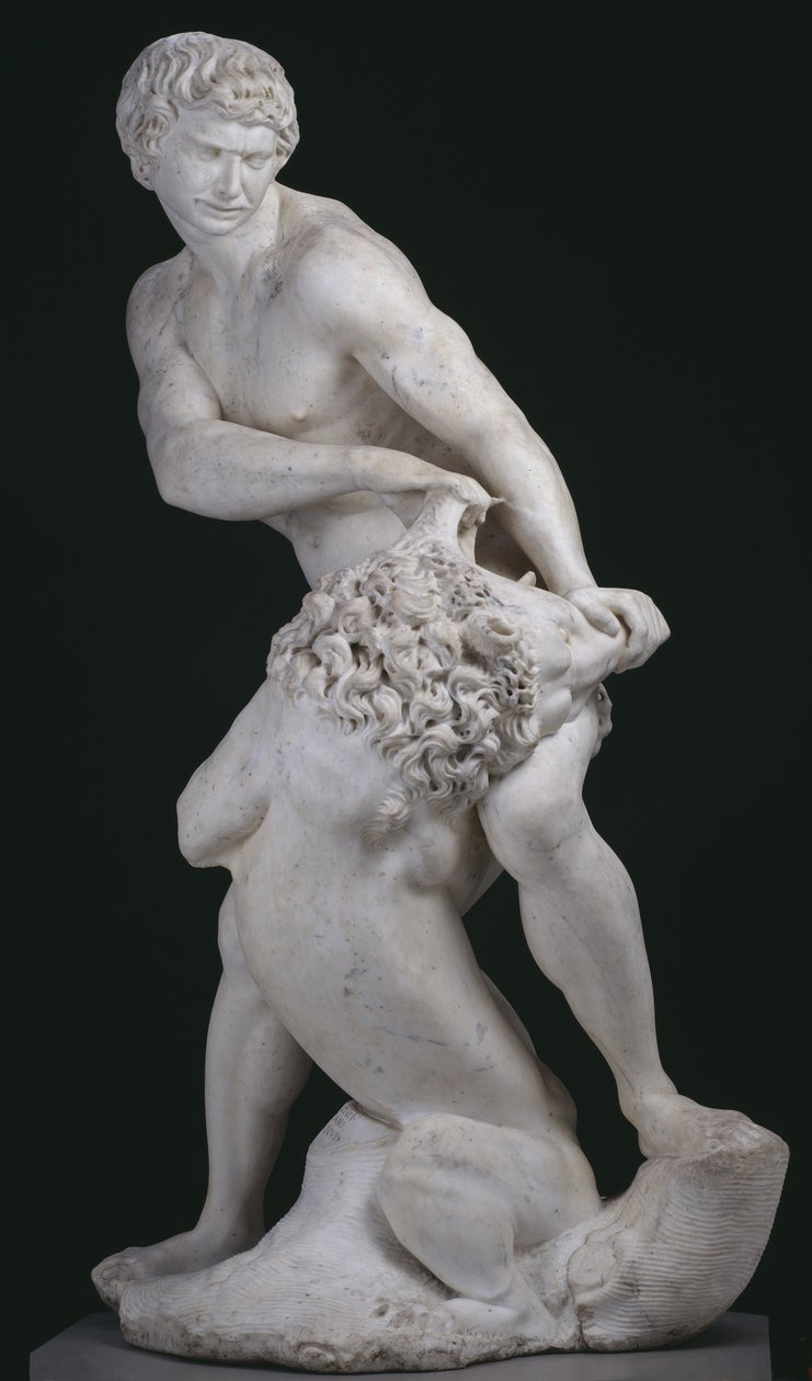 Samson i lew autorstwa Cristoforo Stati