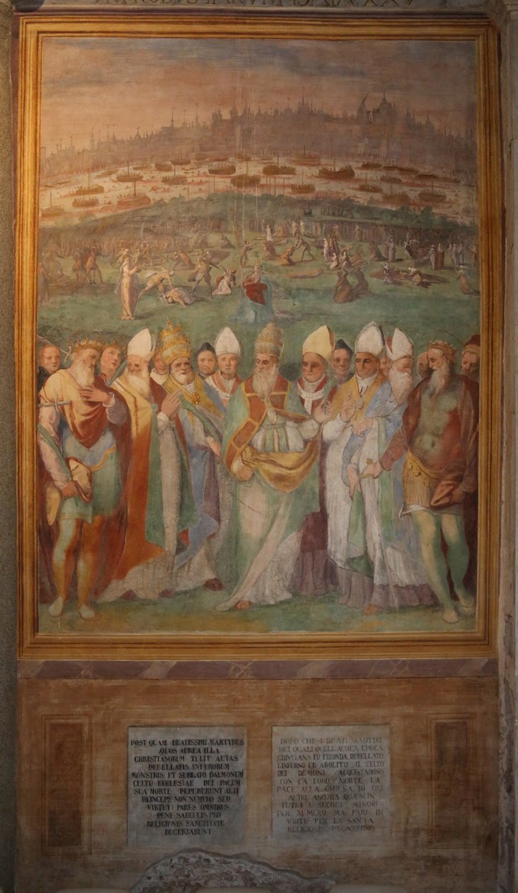Papieże biskupi i królowie oddają cześć świętym męczennikom autorstwa Cristoforo & Tempesta Antonio (1555 1630) Roncalli