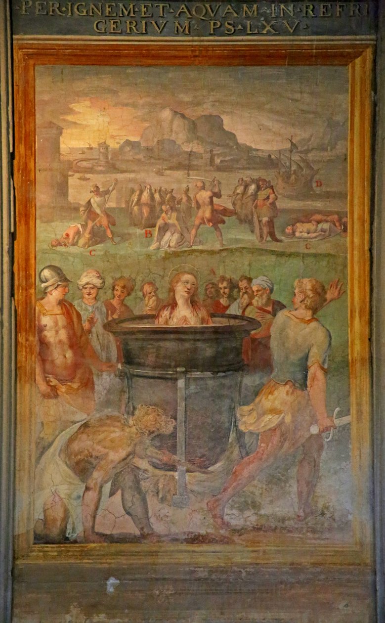 Święta kobieta gotowana jest żywcem autorstwa Cristoforo and Tempesta, Antonio Roncalli