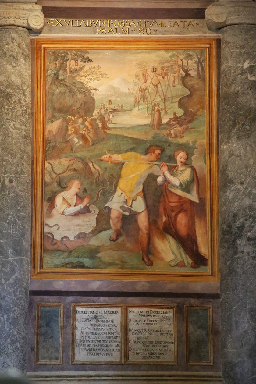 Męczeństwo św. Łucji i św. Eufemii innych świętych autorstwa Cristoforo and Tempesta, Antonio Roncalli