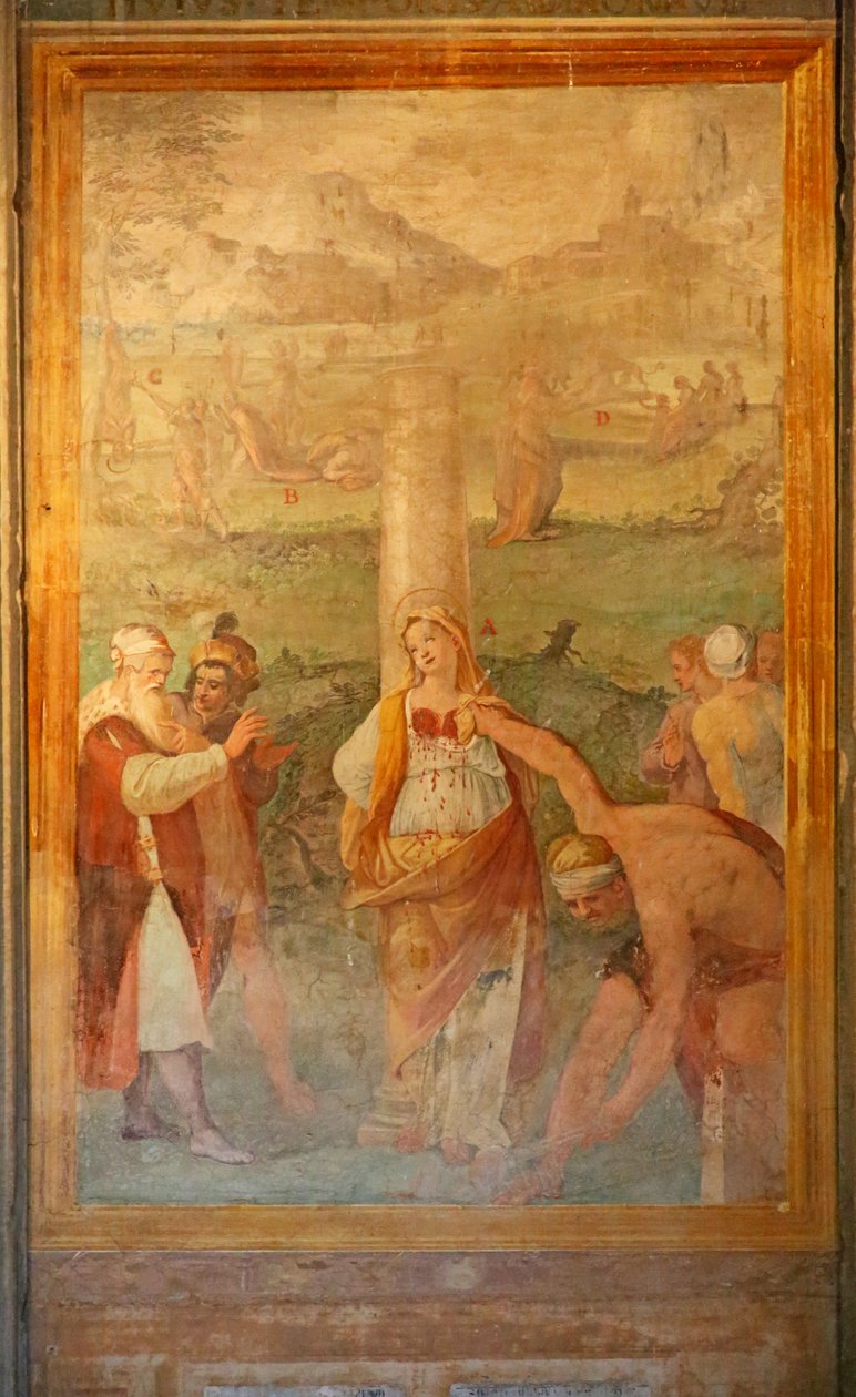 Męczeństwo świętej kobiety autorstwa Cristoforo and Tempesta, Antonio Roncalli