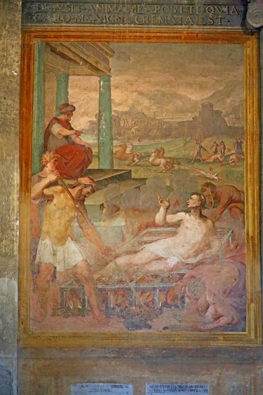 Męczeństwo, prawdopodobnie św. Wawrzyńca autorstwa Cristoforo and Tempesta, Antonio Roncalli