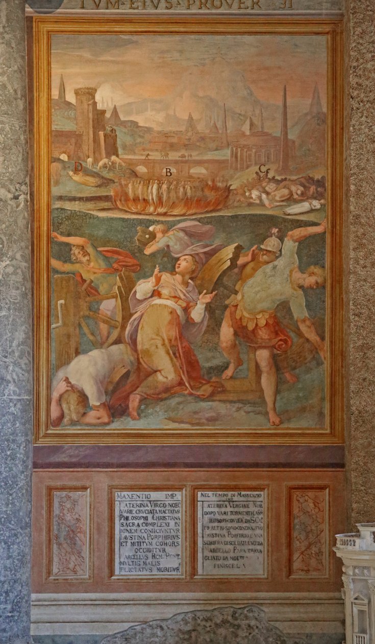 Święta Katarzyna łamie kołem autorstwa Cristoforo and Tempesta, Antonio Roncalli