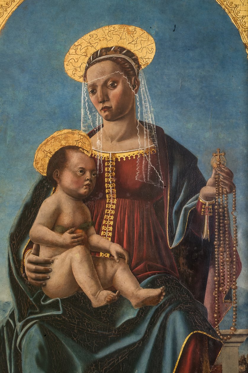 Madonna z Dzieciątkiem Jezus, fragment 2384571 (olej na desce) autorstwa Cristoforo da Lendinara Canozzi or Canozi