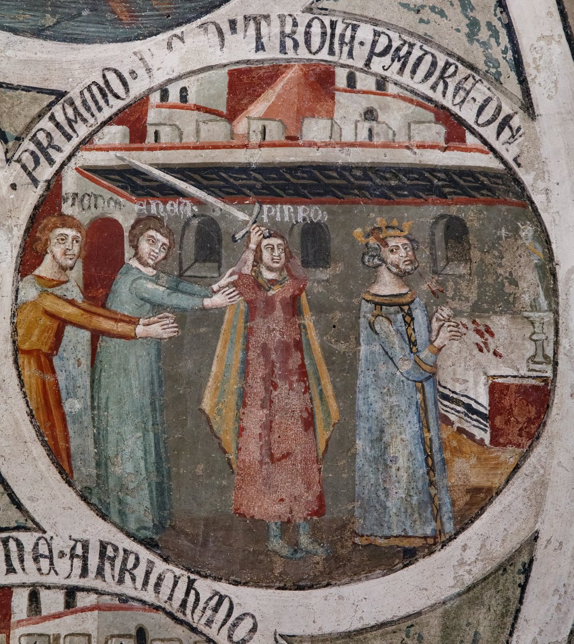Śmierć Priama z ręki Pyrrusa, autorstwa Cristoforo di & Piero Meo di Bindoccio