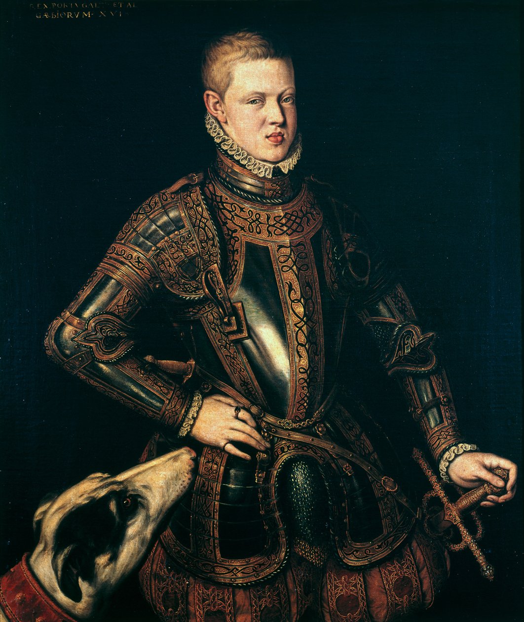 Król Sebastian (1554-78) Portugalii, c.1571 autorstwa Cristóvão de Morais