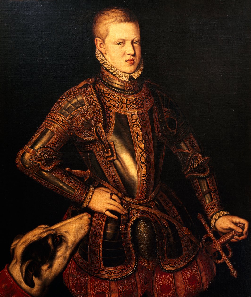 Portret Sebastiana Portugalii, króla Portugalii i Algarve autorstwa Cristóvão de Morais