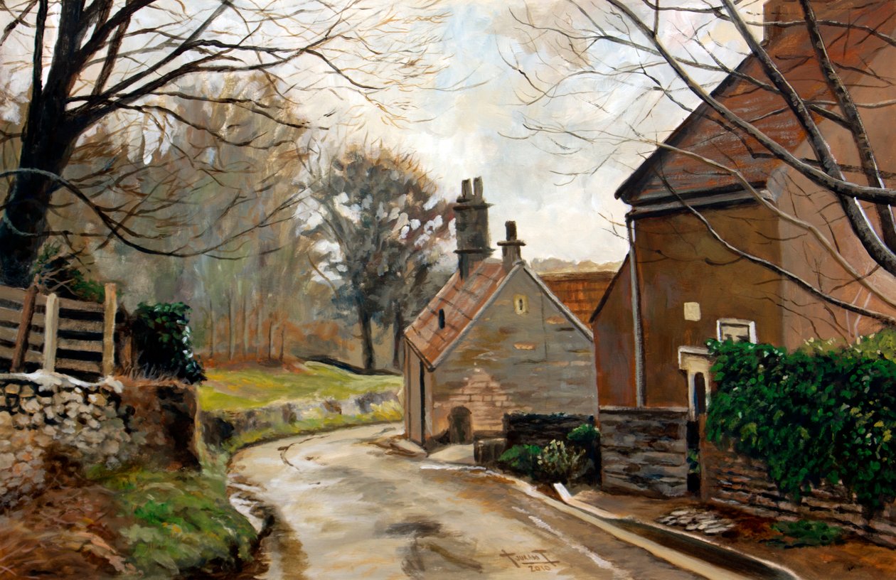 Po deszczu, Cotswolds, 2010 (akryl na papierze) autorstwa Cruz Jurado Traverso