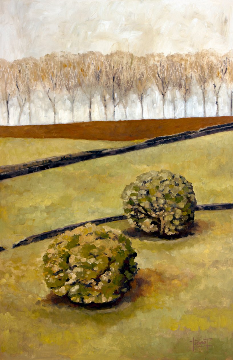 Widzowie, Cotswolds, 2010 (olej na papierze) autorstwa Cruz Jurado Traverso
