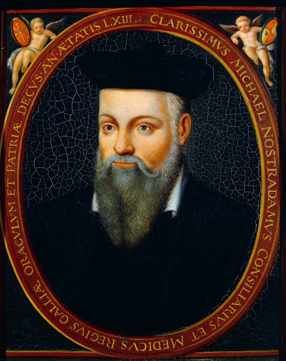 Portret Michel de Notre Dame zwany Nostradamus (Saint-Remy-de-Provence) autorstwa César de Nostredame