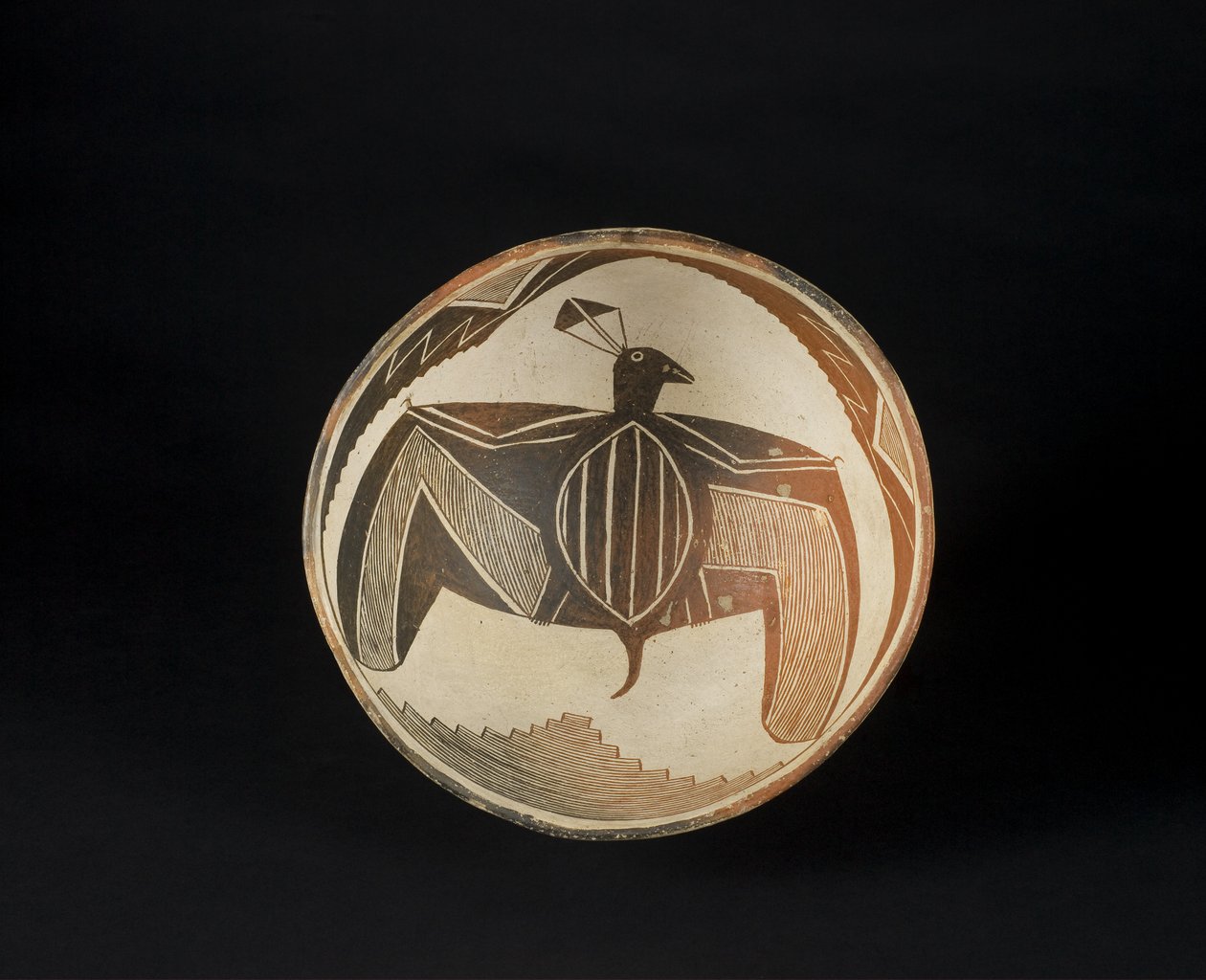 Misa z malowanymi motywami, ok. 1060-1110 (ceramika z pigmentem) autorstwa Culture Mimbres