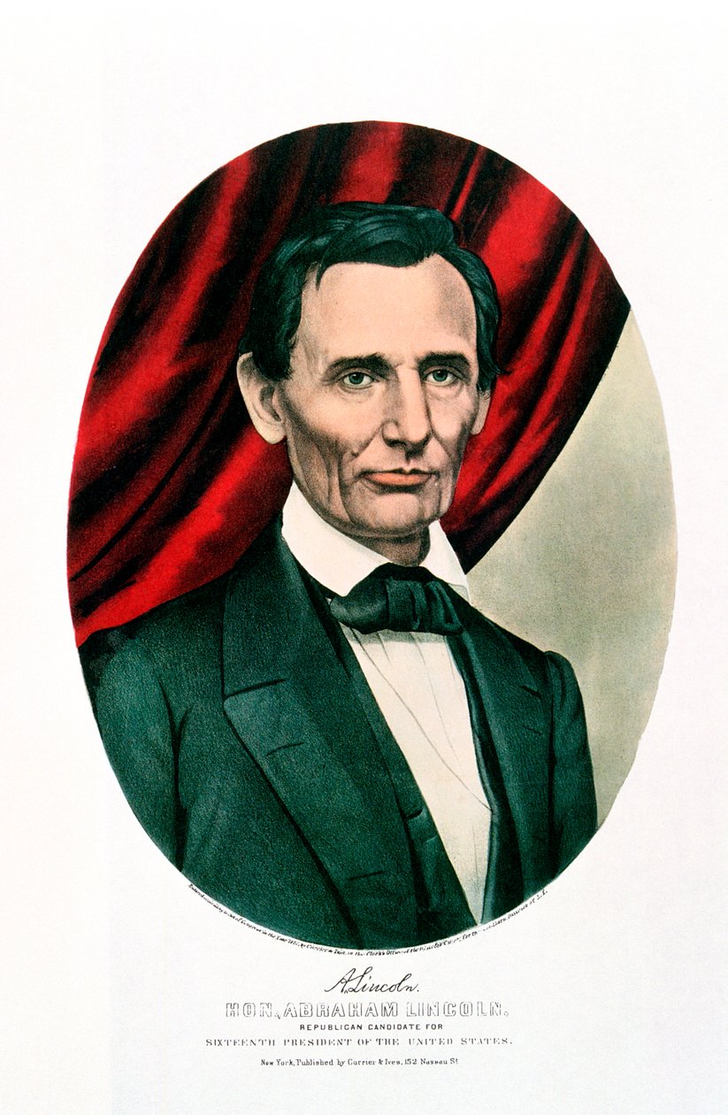 Abraham Lincoln 1809-65, c1865 autorstwa Currier and Ives