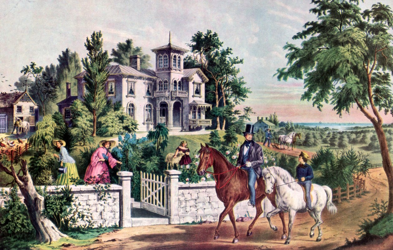American Country Life, majowy poranek 1855. autorstwa Currier and Ives