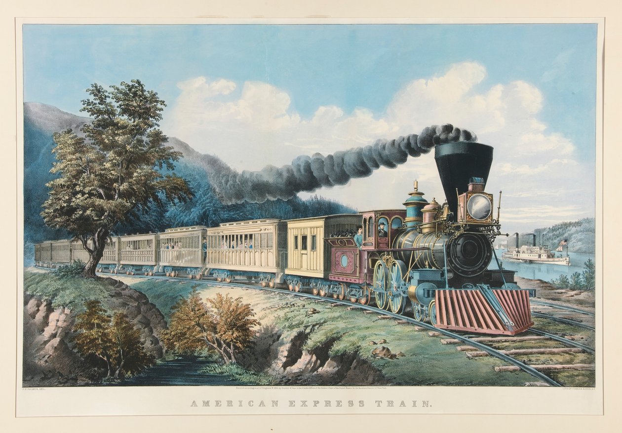 Pociąg American Express autorstwa Currier and Ives
