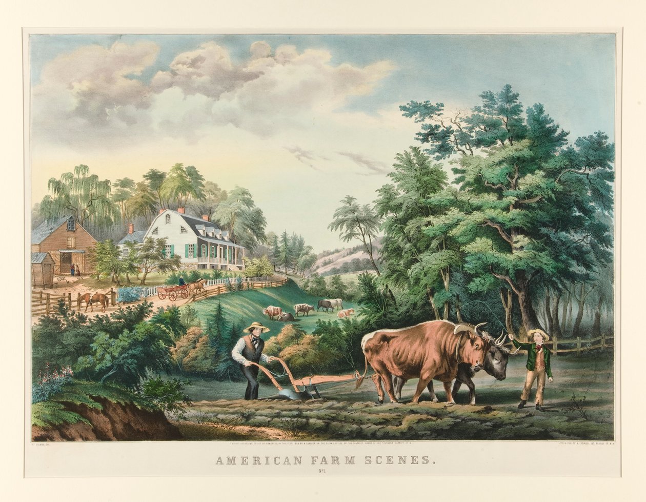 Amerykańskie Sceny Farmy / nr 1 autorstwa Currier and Ives
