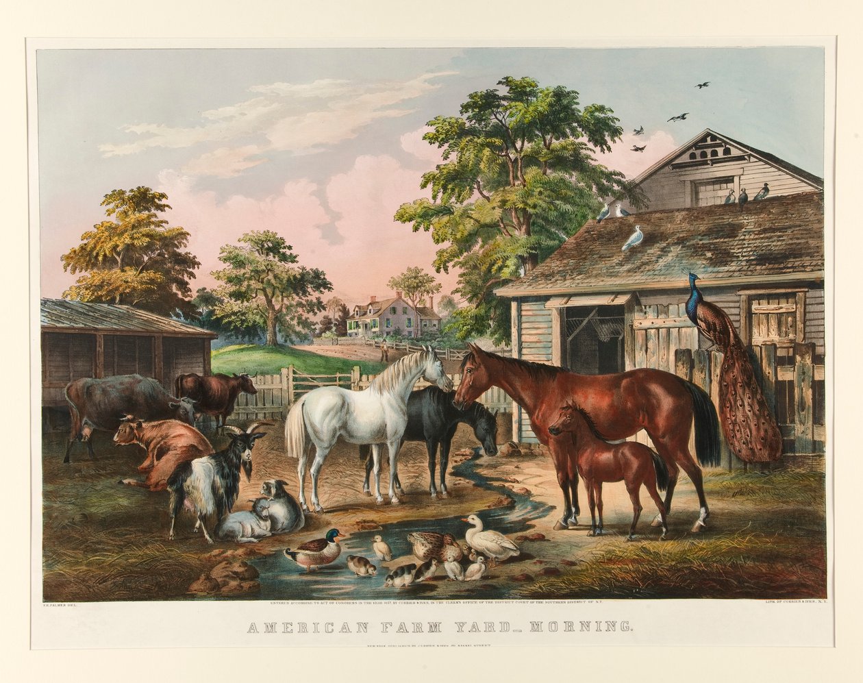 American Farm Yard – rano autorstwa Currier and Ives