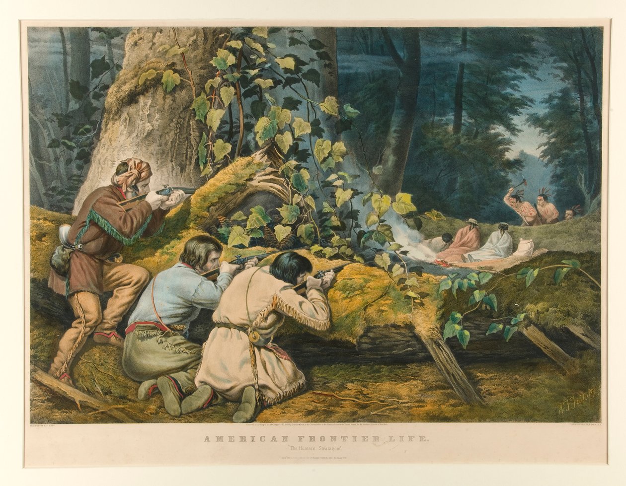 Amerykańskie życie na pograniczu autorstwa Currier and Ives