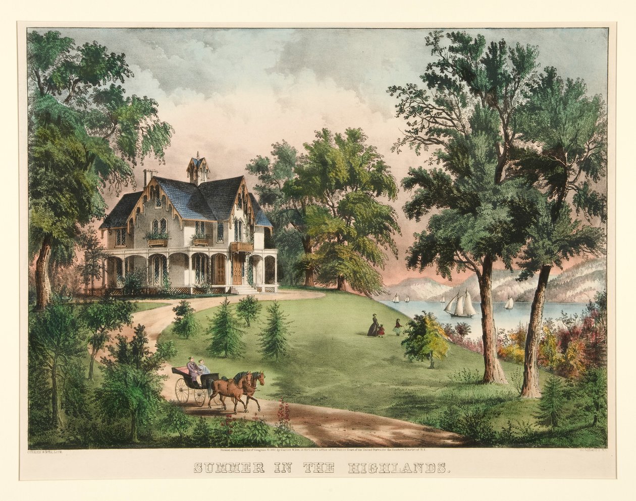 Lato w Górach autorstwa Currier and Ives