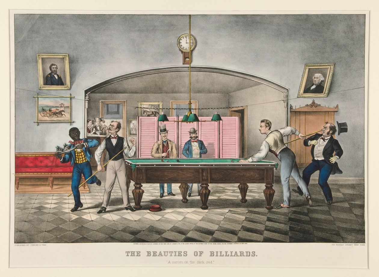 Piękno bilarda. autorstwa Currier and Ives