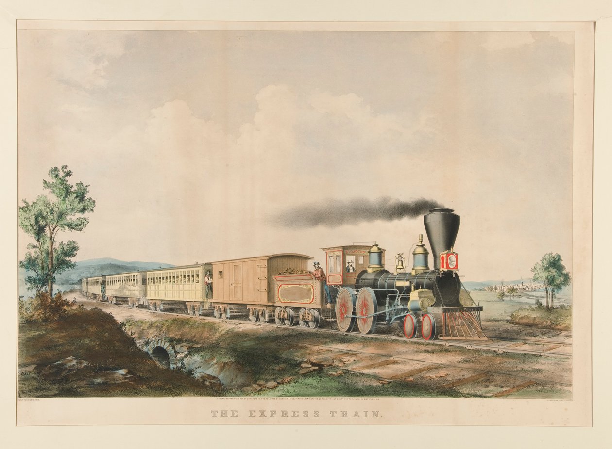 Pociąg ekspresowy autorstwa Currier and Ives