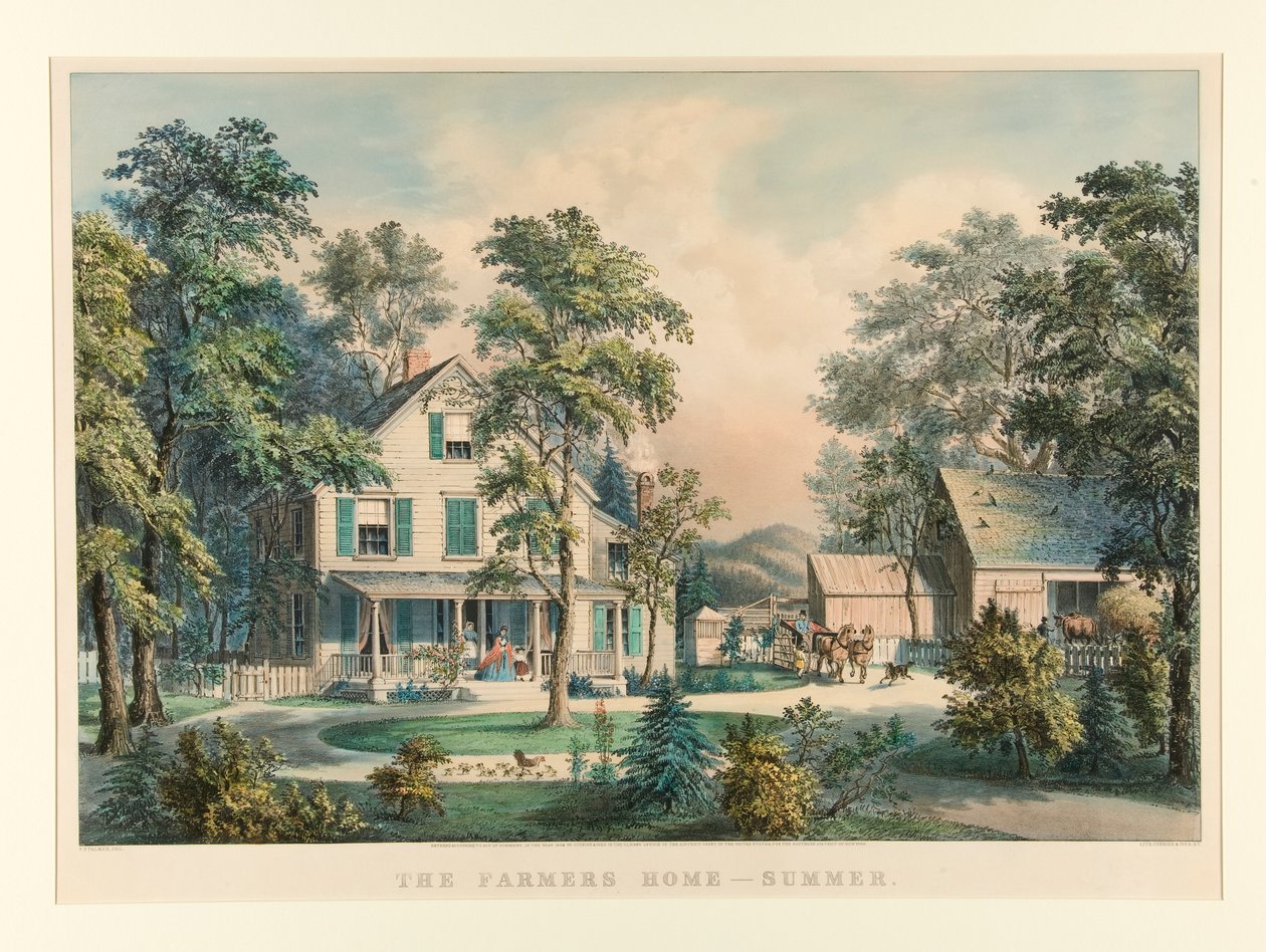 Dom Rolników - Lato autorstwa Currier and Ives