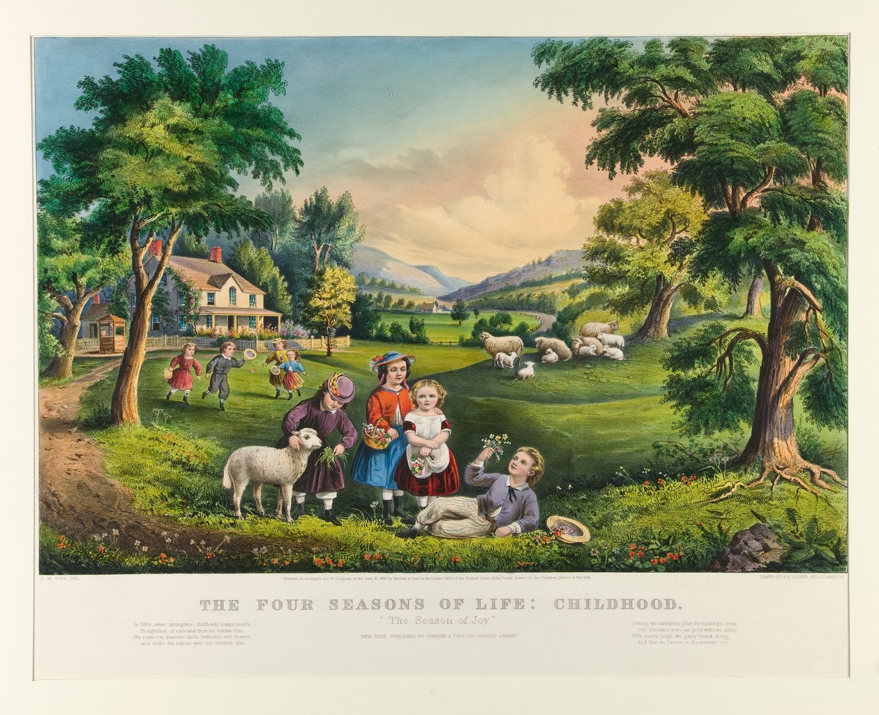 Cztery pory życia: dzieciństwo autorstwa Currier and Ives