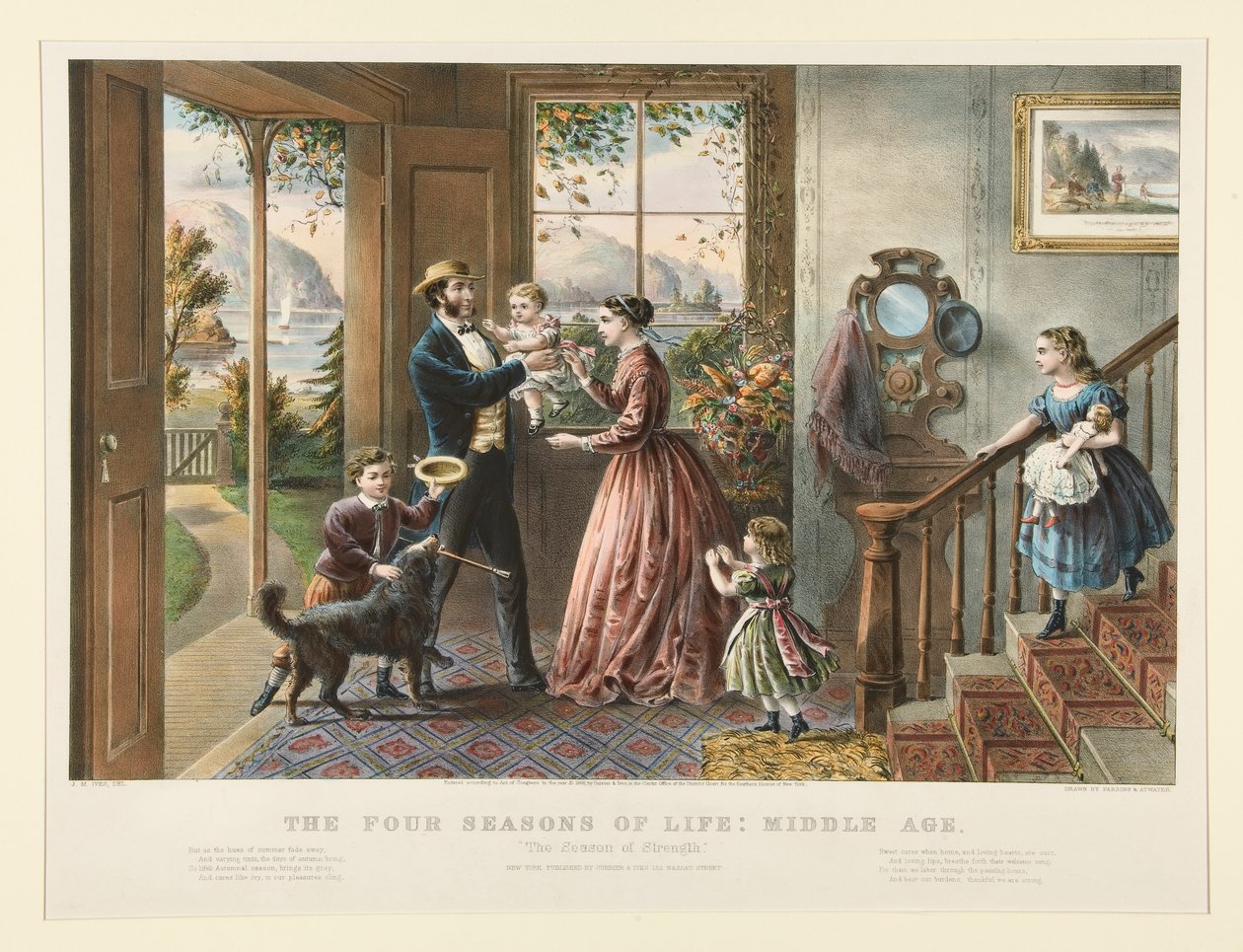 Cztery pory życia: wiek średni (s. 1079) autorstwa Currier and Ives