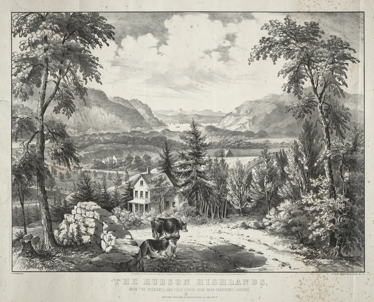 Wyżyny Hudsonu autorstwa Currier and Ives