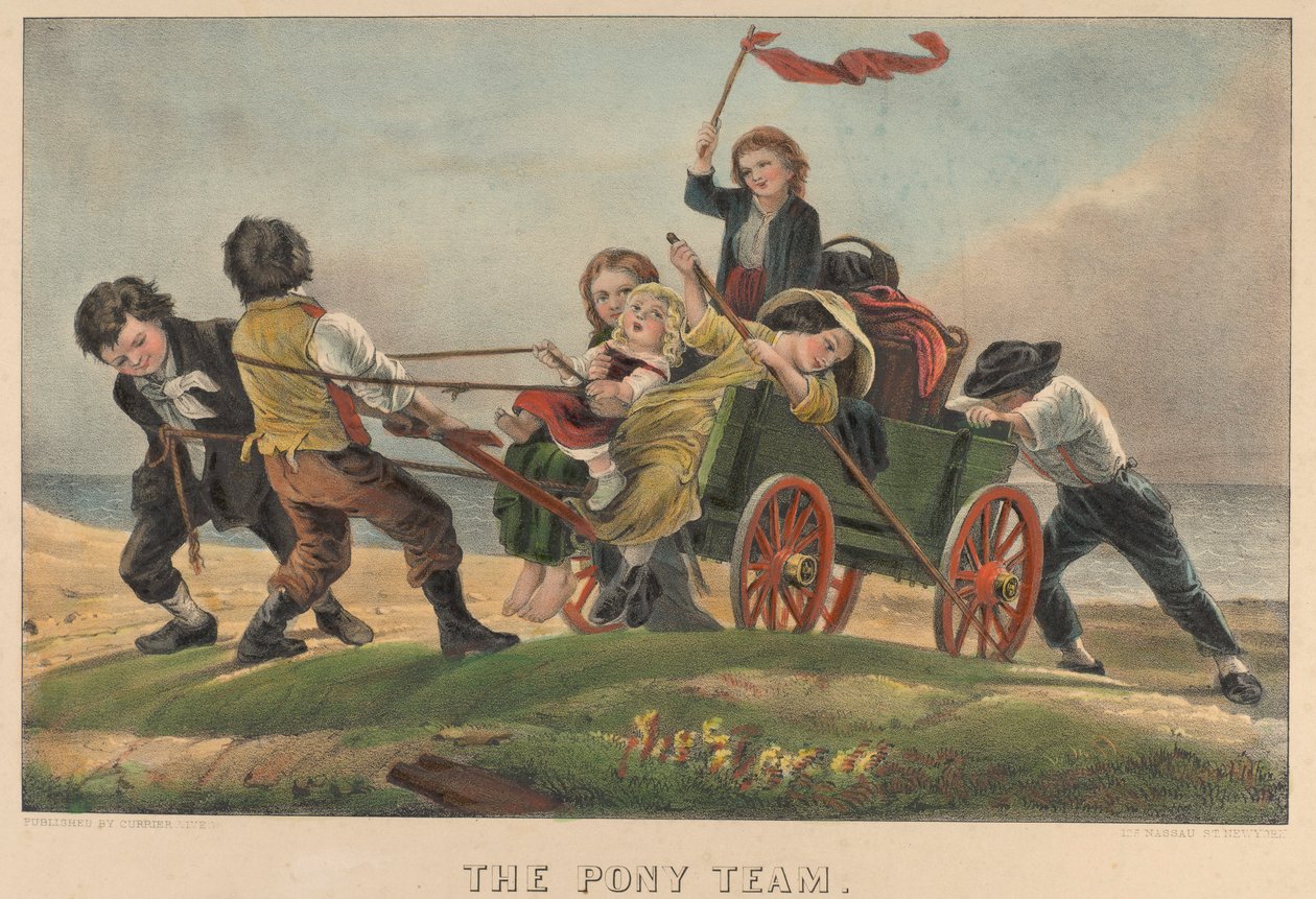 Zespół kucyków autorstwa Currier and Ives
