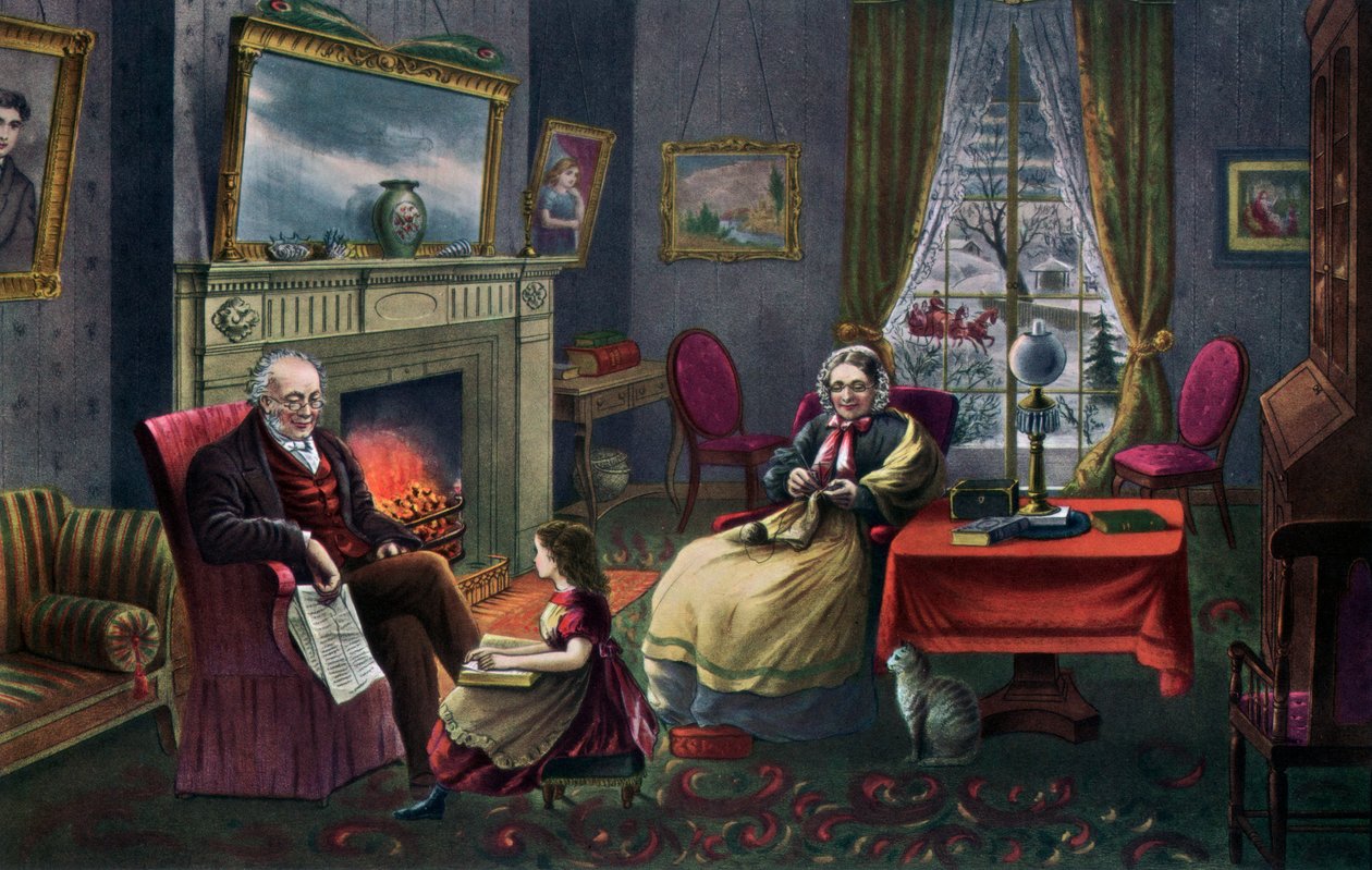 Pora odpoczynku, starość, 1868. autorstwa Currier and Ives